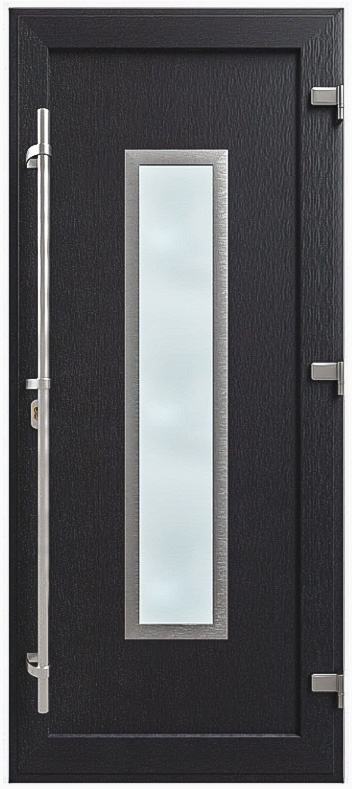 Дверь металлопластиковая Модель HPL-002 Антрацит (940х2005 мм)