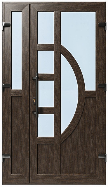 Двері металопластикові Модель №028 Темний дуб (1150х2000 мм)
