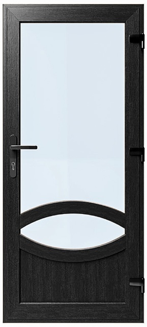 Дверь металлопластиковая Модель №004 Антрацит (900х2000 мм)