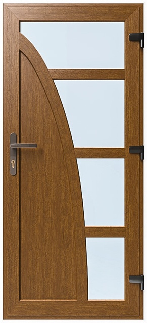 Дверь металлопластиковая Модель №002 Золотой дуб (900х2000 мм)