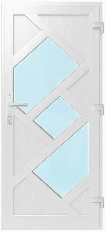 Дверь металлопластиковая Модель №012 Белый (900х2000 мм)