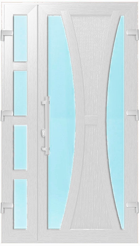 Дверь металлопластиковая Модель №022 Белый (1150х2000 мм)