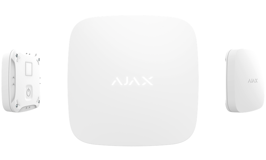 Бездротовий датчик диму та температури Ajax FireProtect White