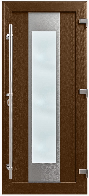 Дверь металлопластиковая Модель HPL-003 Темный дуб (940х2005 мм)