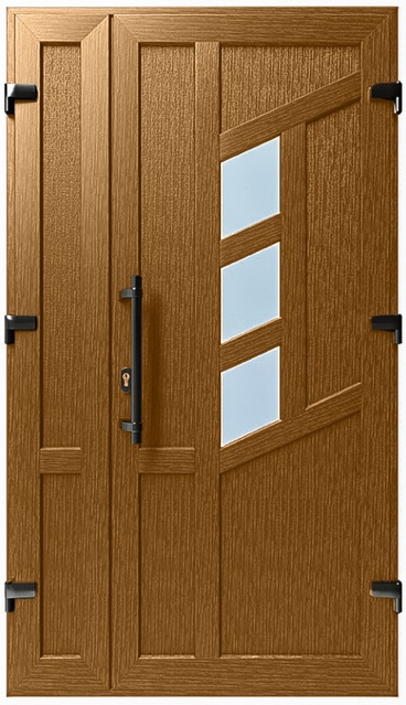 Дверь металлопластиковая Модель №038 Золотой дуб (1150х2000 мм)