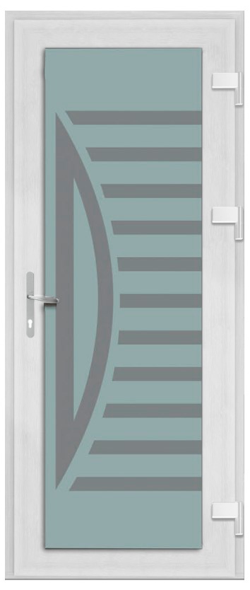 Дверь металлопластиковая Модель Dekor-006 Белый (900х2000 мм)