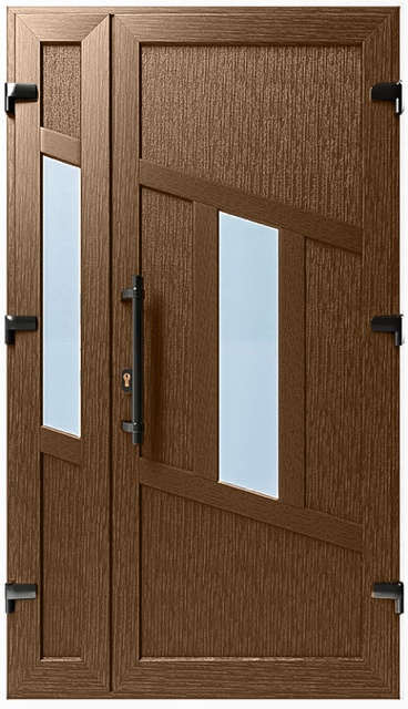 Двери металлопластиковые Модель №029 Орех (1150х2000 мм)