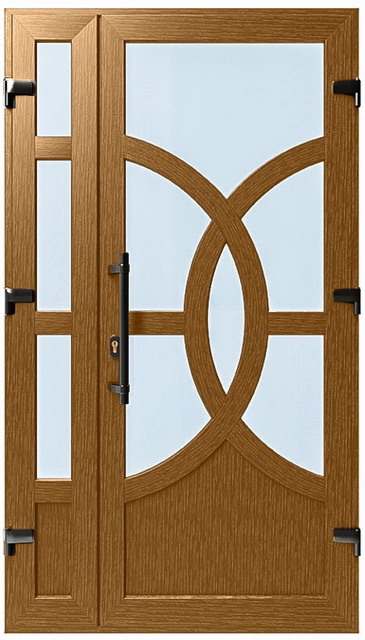 Дверь металлопластиковая Модель №024 Золотой дуб (1150х2000 мм)