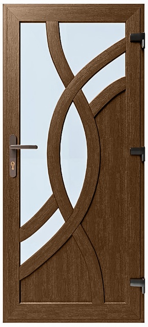 Двері металопластикові Модель №017 Горіх (900х2000 мм)