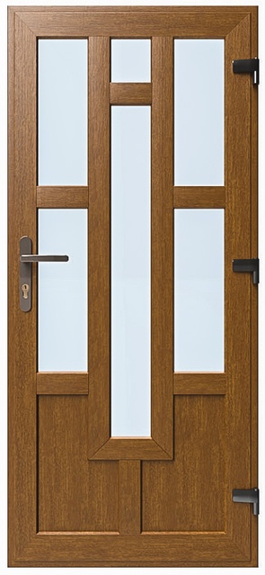Дверь металлопластиковая Модель №019 Золотой дуб (900х2000 мм)