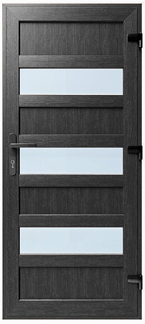 Дверь металлопластиковая Модель №021 Антрацит (900х2000 мм)