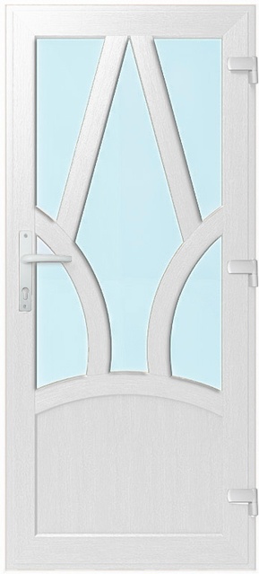 Дверь металлопластиковая Модель №013 Белый (900х2000 мм)
