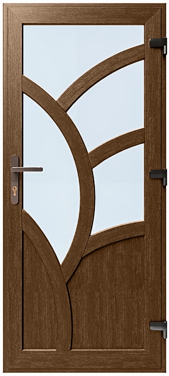 Дверь металлопластиковая Модель №015 Орех (900х2000 мм)