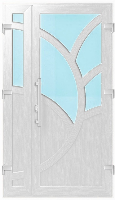Дверь металлопластиковая Модель №033 Белый (1150х2000 мм)