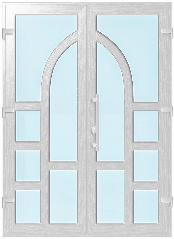 Двері металопластикові Модель №044 Білий (1400х2000 мм)
