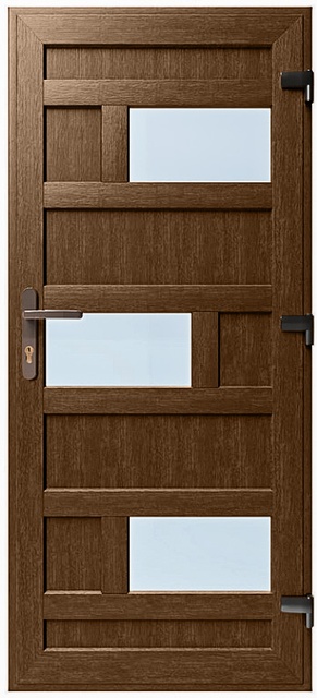 Двері металопластикові Модель №008 Горіх (900х2000 мм)