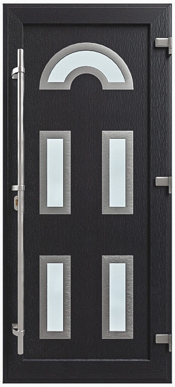 Дверь металлопластиковая Модель HPL-006 Антрацит (940х2005 мм)