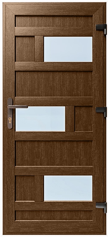 Дверь металлопластиковая Модель №008 Орех (900х2000 мм)