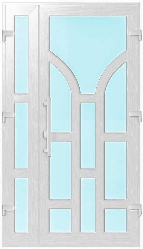 Двери металлопластиковые Модель №023 Белый (1150х2000 мм)
