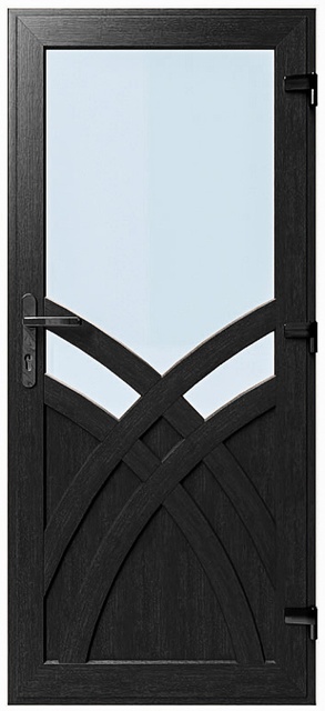 Двері металопластикові Модель №005 Антрацит (900х2000 мм)