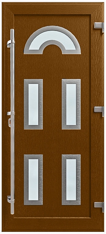 Дверь металлопластиковая Модель HPL-006 Золотой дуб (940х2005 мм)
