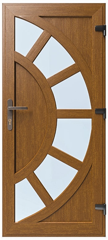 Дверь металлопластиковая Модель №003 Золотой дуб (900х2000 мм)