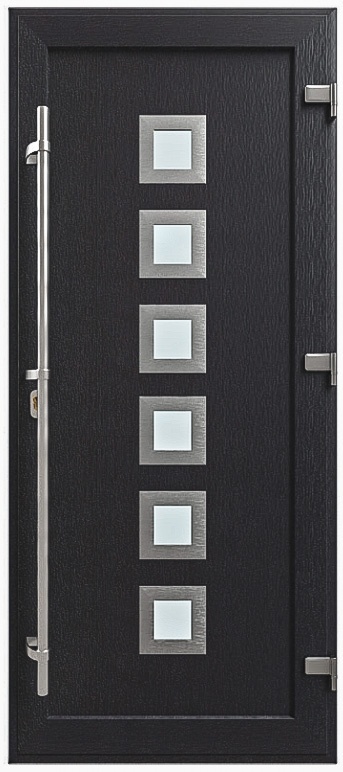 Двері металопластикові Модель HPL-012 Антрацит (940х2005 мм)