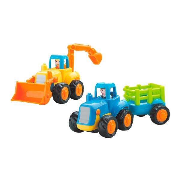 Набір іграшкових машинок Hola Toys Бульдозер і трактор, 6 шт. (326AB-6)