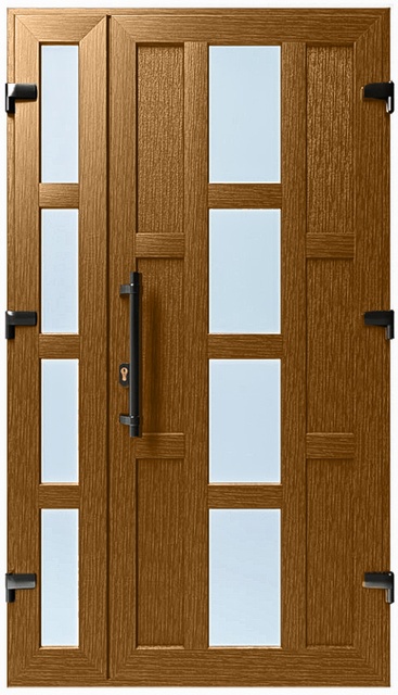 Дверь металлопластиковая Модель №039 Золотой дуб (1150х2000 мм)