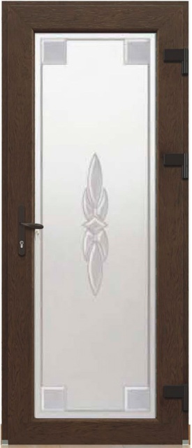 Дверь металлопластиковая Модель Dekor-039 Орех (900х2000 мм)