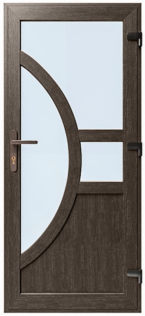 Дверь металлопластиковая Модель №001 Темный дуб (900х2000 мм)