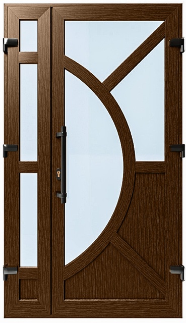 Дверь металлопластиковая Модель №030 Орех (1150х2000 мм)