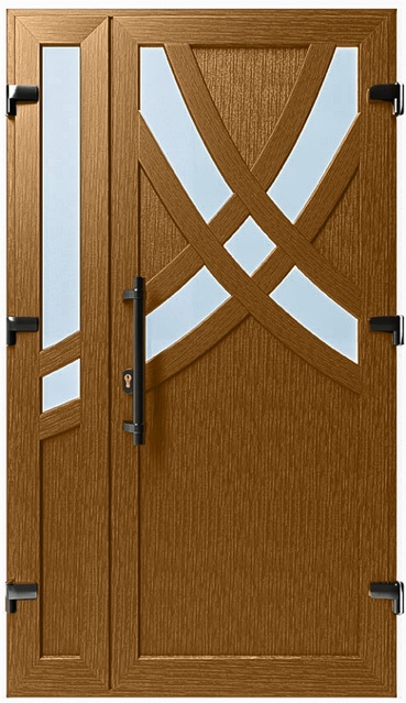 Дверь металлопластиковая Модель №032 Золотой дуб (1150х2000 мм)