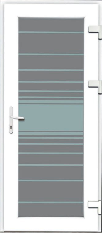 Дверь металлопластиковая Модель Dekor-010 Белый (900х2000 мм)