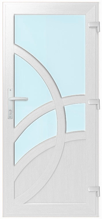 Дверь металлопластиковая Модель №014 Белый (900х2000 мм)