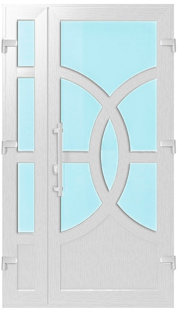 Дверь металлопластиковая Модель №024 Белый (1150х2000 мм)