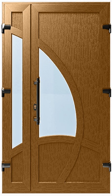 Дверь металлопластиковая Модель №025 Золотой дуб (1150х2000 мм)