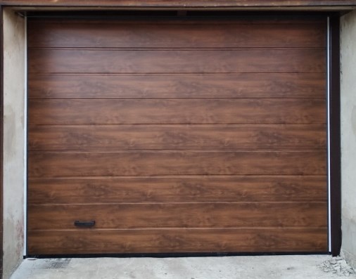 Ворота гаражні GANT 2500х2250, колір темний дуб