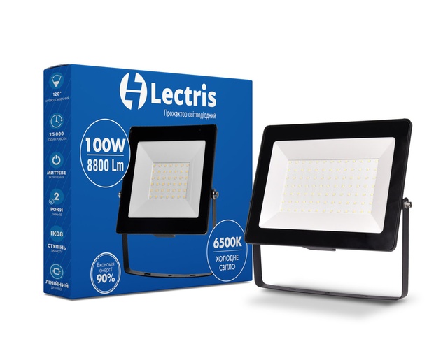 Прожектор LED100W 8800Лм 6500K 185-265V IP65 Lectris