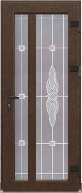 Двері металопластикові Модель Dekor-040 Горіх (900х2000 мм)