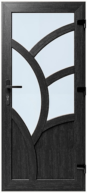 Двері металопластикові Модель №015 Антрацит (900х2000 мм)
