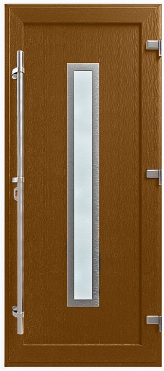 Дверь металлопластиковая Модель HPL-007 Золотой дуб (940х2005 мм)