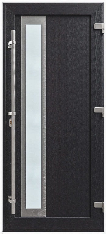 Дверь металлопластиковая Модель HPL-010 Антрацит (940х2050 мм)