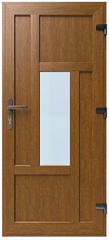 Дверь металлопластиковая Модель №011 Золотой дуб (900х2000 мм)