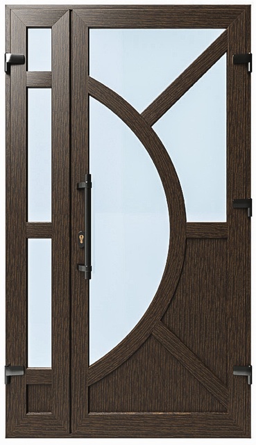 Дверь металлопластиковая Модель №030 Темный дуб (1150х2000 мм)
