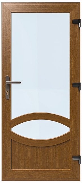Дверь металлопластиковая Модель №004 Золотой дуб (900х2000 мм)