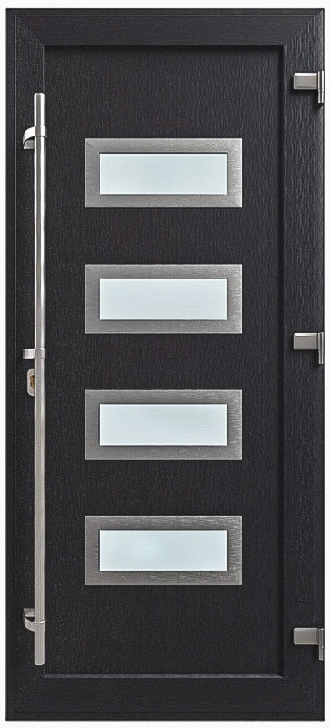 Дверь металлопластиковая Модель HPL-004 Антрацит (940х2005 мм)