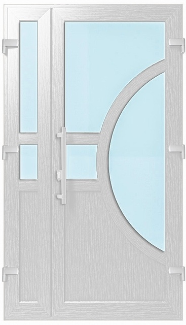 Дверь металлопластиковая Модель №034 Белый (1150х2000 мм)