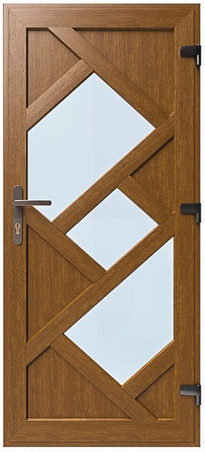 Дверь металлопластиковая Модель №012 Золотой дуб (900х2000 мм)