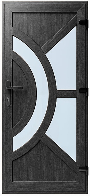 Дверь металлопластиковая Модель №016 Антрацит (900х2000 мм)